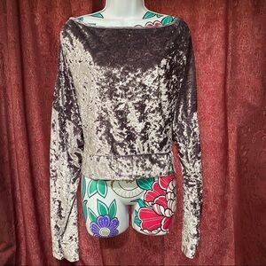 Fashion Nova Purple Velvet Long Sleeve Oversized